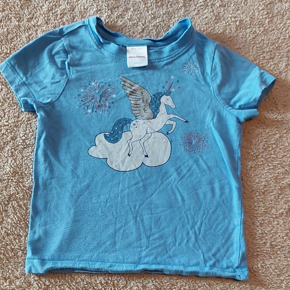 Blue Unicorn Kids T-Shirt by American Apparel